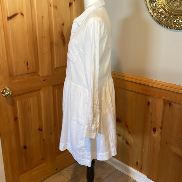 Vineyard Vines gauzy cotton drop waist shirt dress - Picture 6 of 13